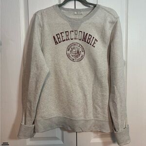 Abercrombie unisex Heather gray cotton muscle sweater size large